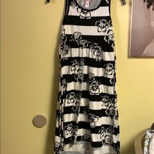 Girls justice black and white Hawaiian dress